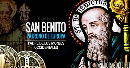 San Benito. Patrono de Europa y Patriarca de los Monjes occidentales
